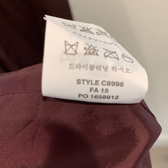 J.Crew Knotted Sheath Dress in Super 120s Wool Burgundy 2 - Picture 8 of 8